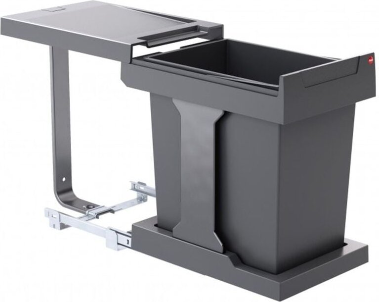 Thumbnail - Hailo - Mülleimer Küche, Einbau ab 30cm Schrank, Single Abfalleimer