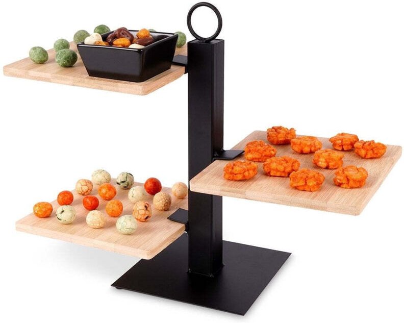 Etagere für Servieren von Snacks, 3-stöckig, 27 cm