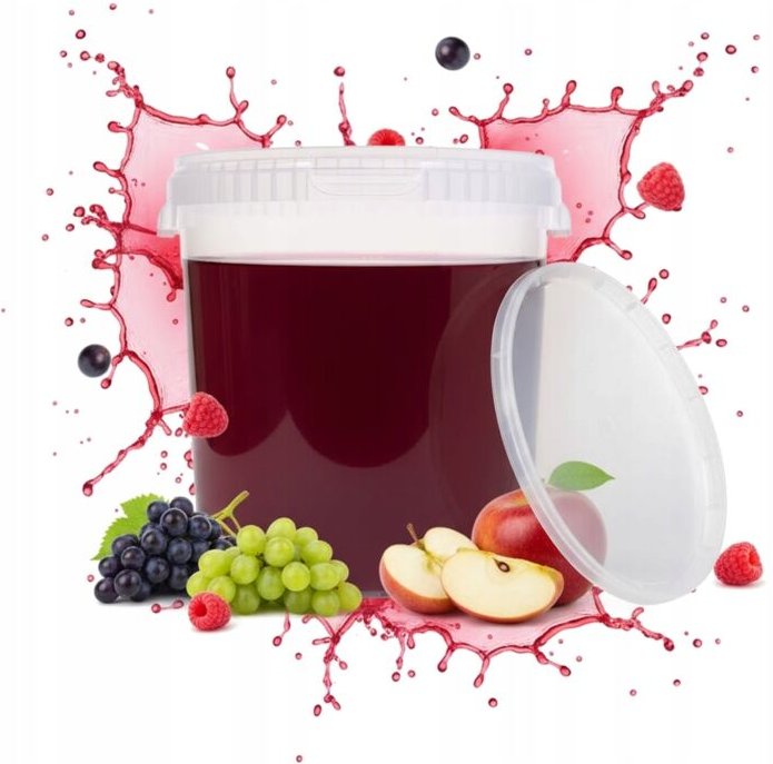 Gärbehälter 33L, farblos, Eimer für Liköre, Wein, Bier, Gasiors