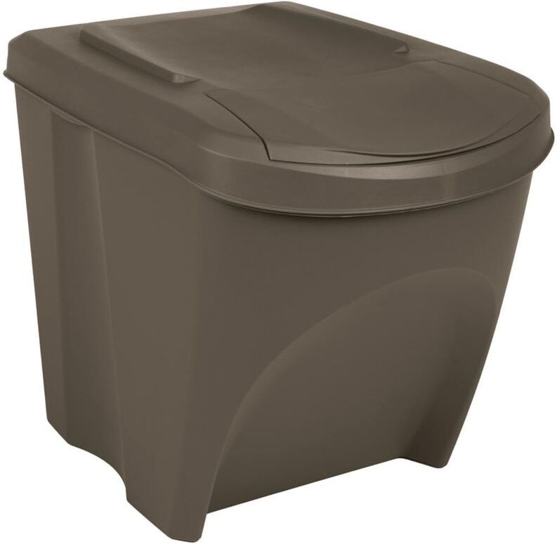 Stapelbare Mülleimer 3 Stk. Grau 75 l Polypropylen Vidaxl