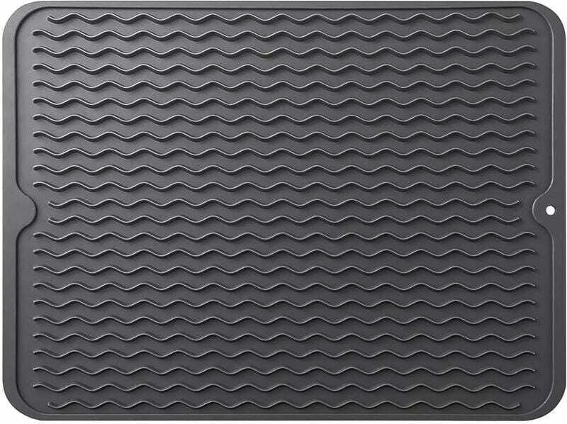 Geschirrtrockenmatte, schnelltrocknender Silikon-Geschirrabtropfmatte, hitzebeständige Geschirrabtropfmatte
