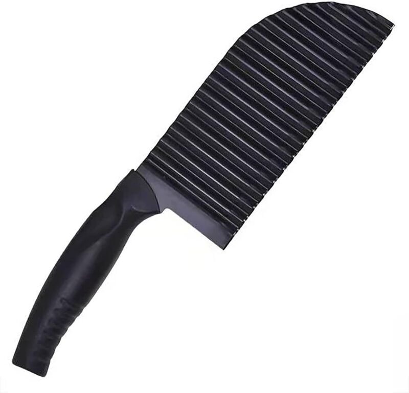 Hochwertiges Kartoffelmesser mit Wellenschliff – Ein Gemüse- und Obstschneider mit Rillen, Pommes-Frites-Messer, Salatme...