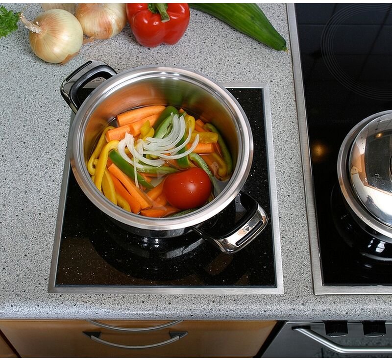 Quellmalz - Granitfeld Galaxy Star 250 x 250 mm - in Arbeitsplatte integrierter Küchenhelfer, Schneidbrett, Topfträger