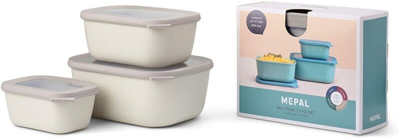 Mepal - set cirqula rechteckig 3-tlg (750+1500+3000) - nordic white