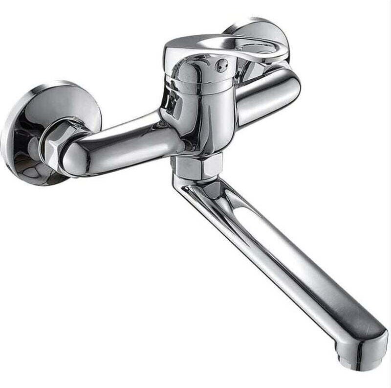 Wandmontierter Küchenarmatur, Wandmontierter Wasserhahn, Spültischarmatur, Küchenarmatur, Einhebelmischer mit 360° drehb...