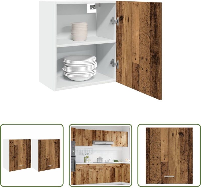 vidaXL Stauraum - Hängeschränke 2 Stk. Lyon Altholz-Optik 50x31x60 cm Holzwerkstoff