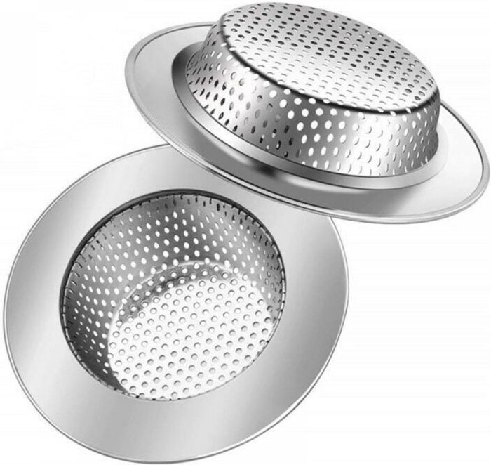 Thumbnail - 2 Stück Abflusssieb aus Edelstahl (7,5 cm) verhindert das Auslaufen von Küchenspülen und Badezimmerspülen.