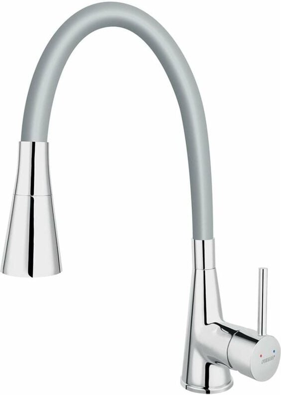 Novaservis - Ferro - Spültischarmatur mit flexiblem Arm und einer Brause, grau/verchromt 70720,0S
