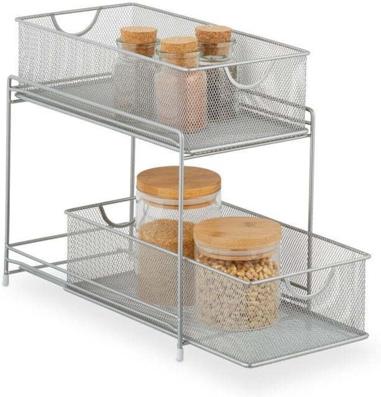 Kuchenorganisation mit 2 ausziehbaren korben 88