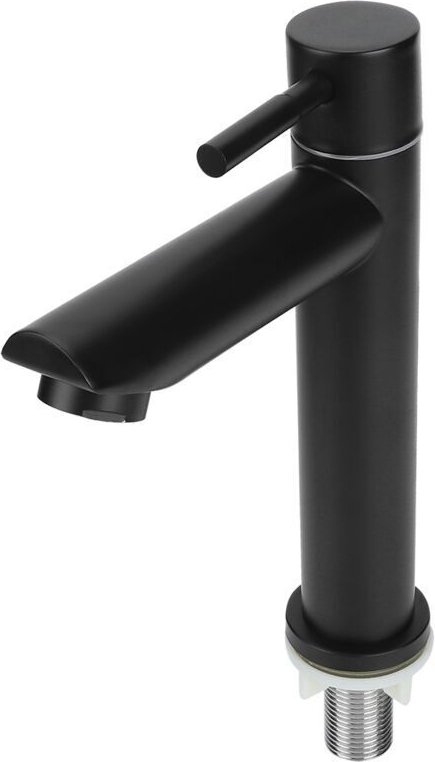 Wasserhahn, Einhebel-Küchenarmatur aus Edelstahl, einfacher Kaltwasserhahn für Waschbecken G1/2 Zoll für Badezimmer und ...