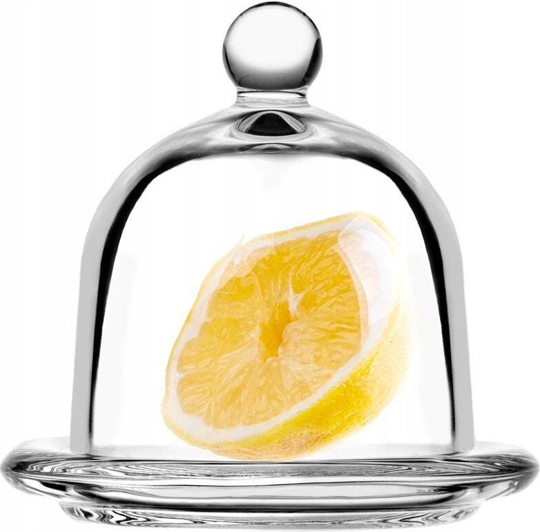 Kadax - Zitronenbehälter mit Deckel, Glasbehälter mit Teller