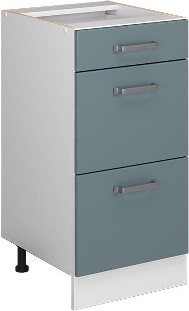 Thumbnail - Vicco - Unterschrank R-Line, Blau-Grau, 40 cm mit Schubladen, ohne Arbeitsplatte