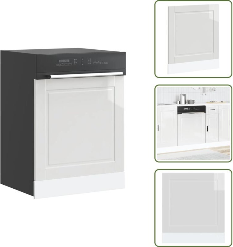 Geschirrspülerblende Porto Hochglanz-Weiß 60x1,5x67 cm - Geschirrspülerblende - Geschirrspülerblenden - Geschirrspüler F...