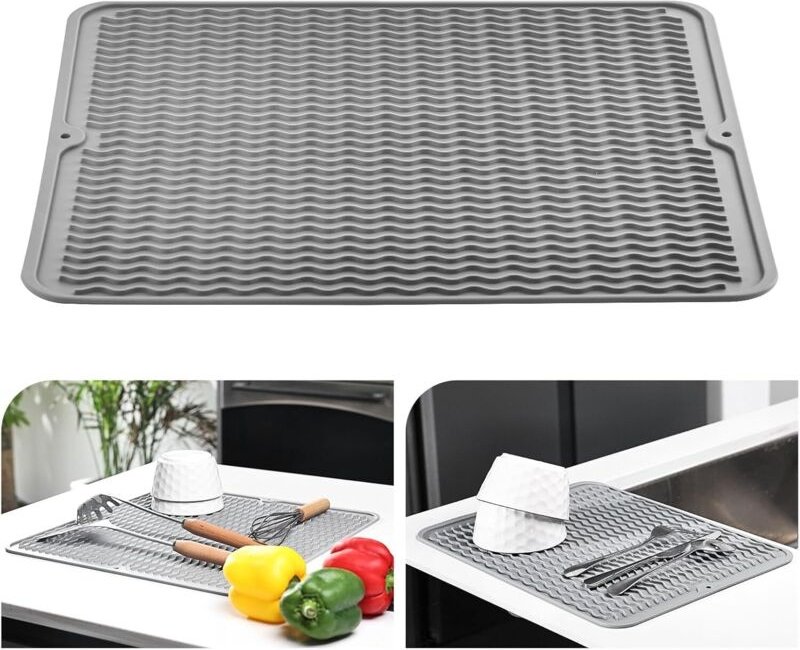 Lablanc - Hitzebeständige Silikon-Abtropfmatte für die Küche, rutschfester Topfuntersetzer, Untersetzer, 30 x 40 cm