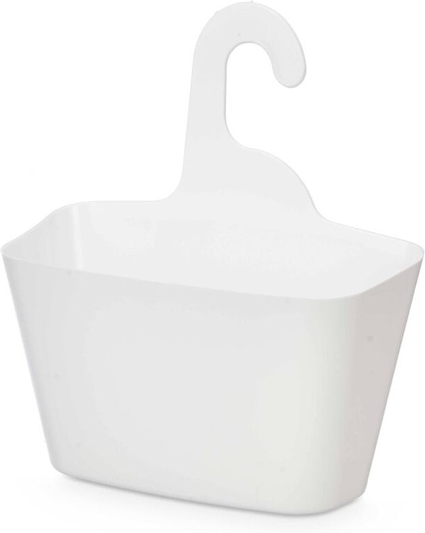 Weißer Duschkorb, 14,5 x 28 x 31,5 cm