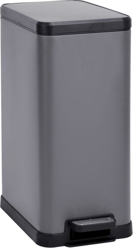 SVITA STM15 Mülleimer Treteimer 15l inkl. Inneneimer Softclose-Deckel Grau