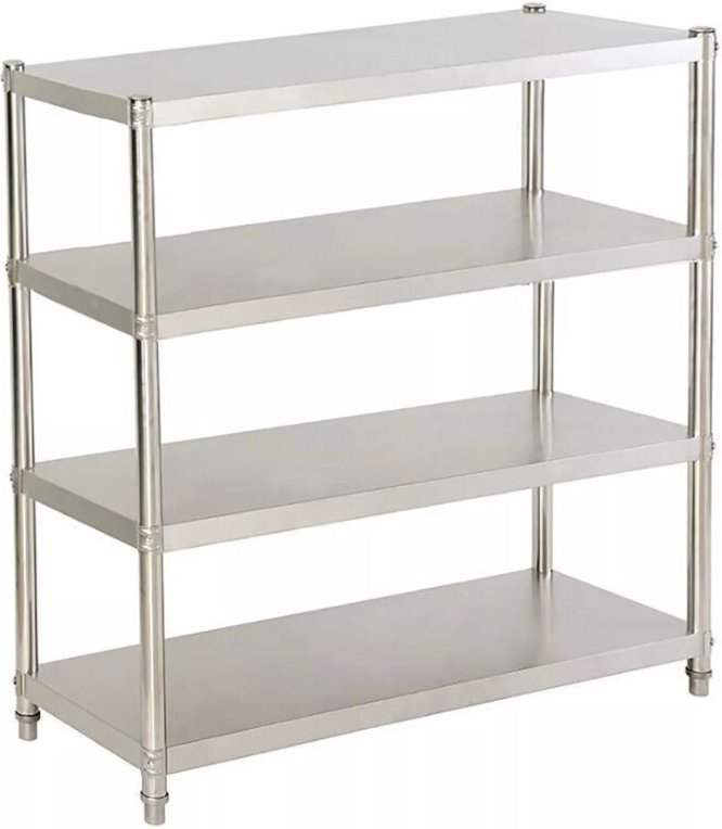 Gojoy - 4 Böden Gastro Edelstahlregal Küchenregal Lagerregal Schwerlastregal Standregal