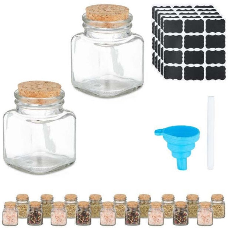 Gewurzdosen im 20er set mit korkdeckel