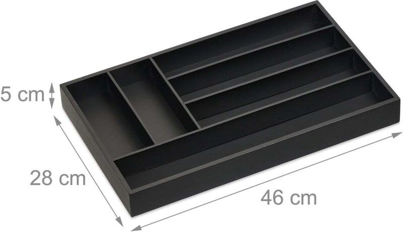 Besteckkasten aus Bambus mit 6 Fächern