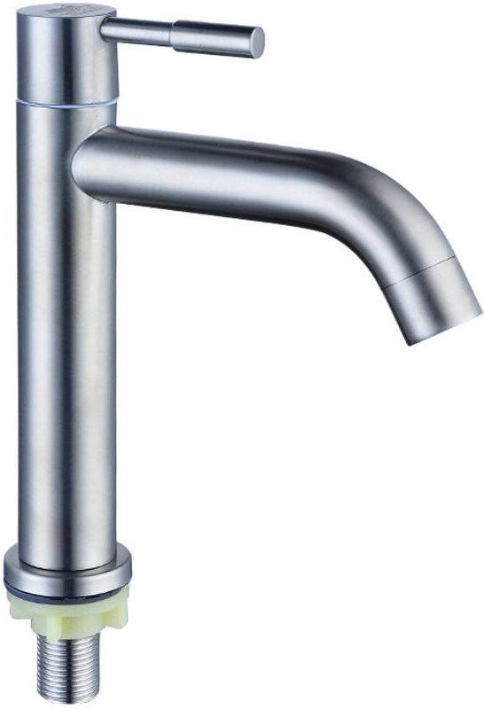 Tonchean - Einhebel-Waschtischarmatur aus Edelstahl 304, Spülbeckenarmatur aus Edelstahl, einzelner Kaltwasserhahn