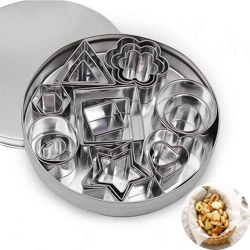 Ausstechformen, Mini-Keksausstecher, Ausstechformen aus Edelstahl für Fondanttorten, Kekse und Gebäck, runde Ausstechfor...