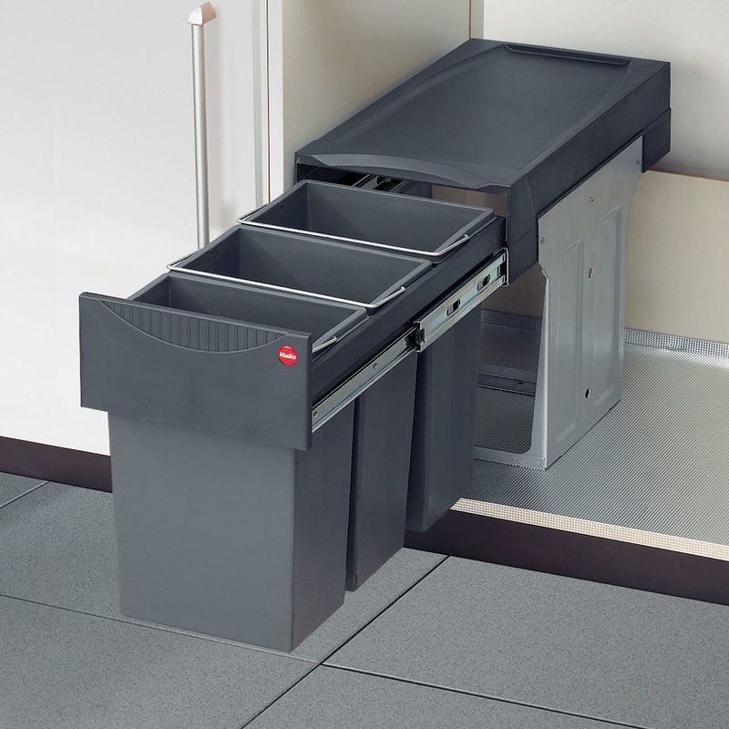 Hailo - Abfallsammler Terzett 10 L/10 L/10 l dunkelgrau 3666131