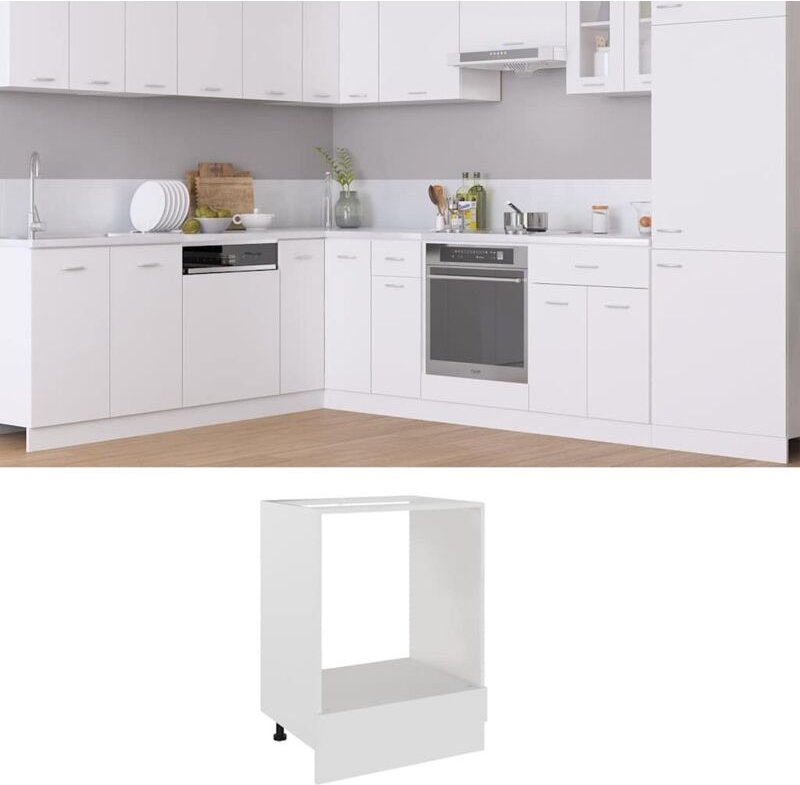 Herdumbauschrank Lyon Weiß 60x46x81,5 cm Holzwerkstoff Vidaxl