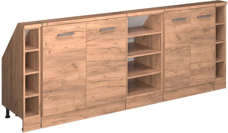 Dachschrägenschrank Rion, Goldkraft Eiche, 5er Set, Vicco