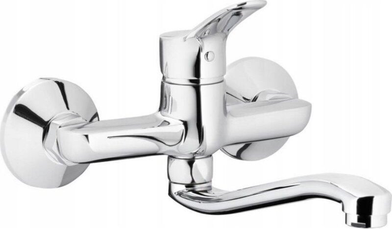 KFA Moderne Wandarmatur Chrom 200 mm Auslauf