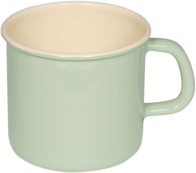 Riess Topf (Becher) mit Bördel Ø11cm 0,75 Liter Emaille Classic Pastell nilgrün