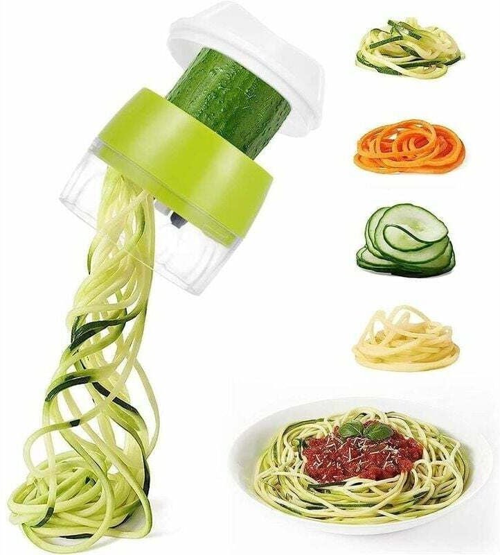 Spiral-Gemüseschneider, 3-in-1-Gemüse-Spaghetti-Spiralschneider, Gemüse-Spiralschneider für Zucchininudeln, Spaghetti, K...