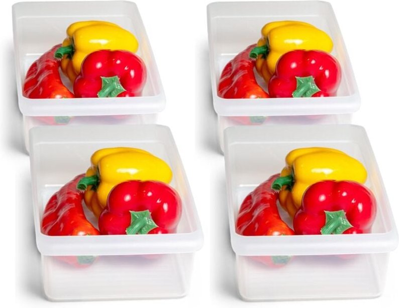 4x Novaliv Kühlschrank-Einsätze Kühlschrank Organizer