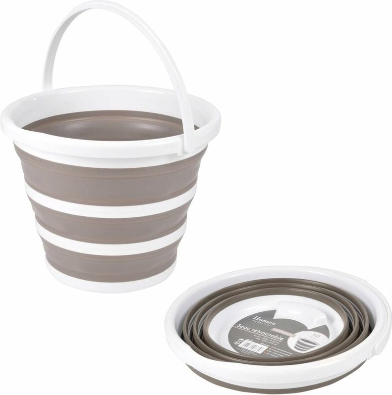 Douceur D'intérieur - Faltbarer Eimer, 10 l, Silikon