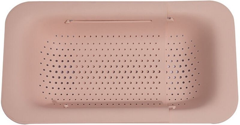 Csparkv - Rosafarbenes Sieb über der Spüle – Waschen Sie Gemüse und Obst, lassen Sie gekochte Nudeln abtropfen und trock...