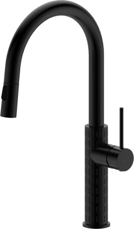 Essebagno - Architek Spültischmischer Ausziehbare Handbrause schwarz