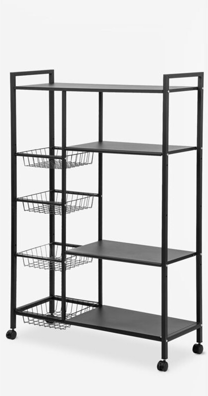 Obstwagen mit Rädern Küchenkörbe 90x32x135cm Faris XXL