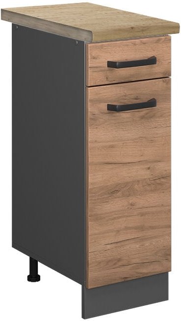 Küchenunterschrank R-Line, Goldkraft Eiche, 30 cm , ap Eiche Vicco