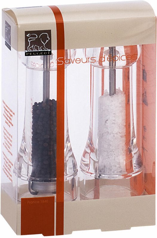 PEUGEOT Toul Mühlen-Set Pfeffer/Salz, Klassische Mahlgradeinstellungk, Höhe: 16 cm, Acryl, Transparent, 2/20101888