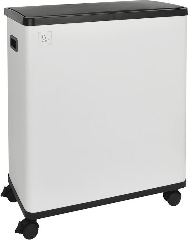 Svita - SR2X30 Sensormülleimer Abfalleimer 2fach 60l inkl. Räder Weiß