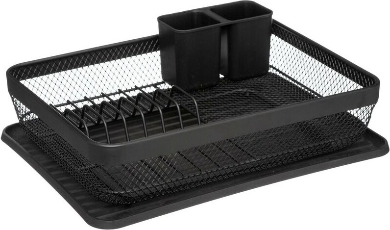 5five Simply Smart - Metallabtropfgestell mit schwarzem mayaj-tablett - 5five