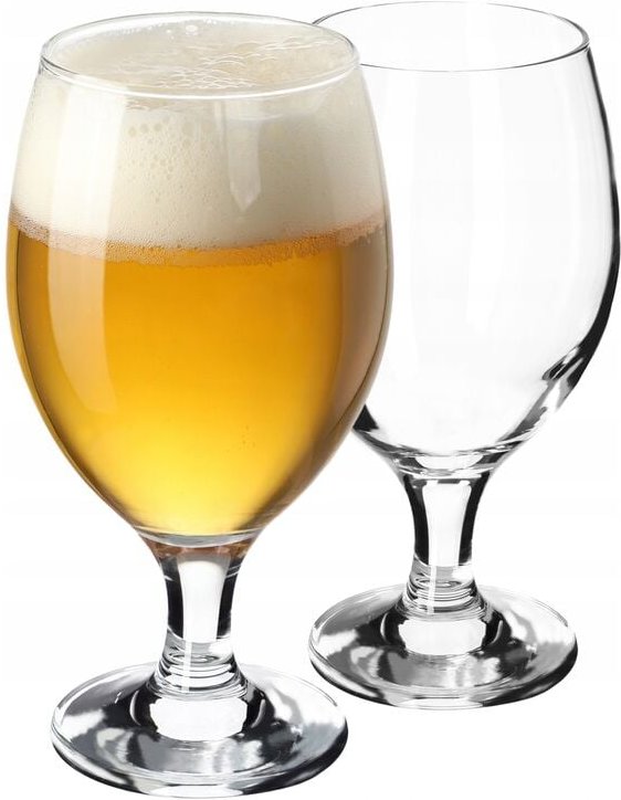 Biergläser Set, Bierseidel aus Glas, Biertulpen, 400 ml, 2 Stück - Kadax