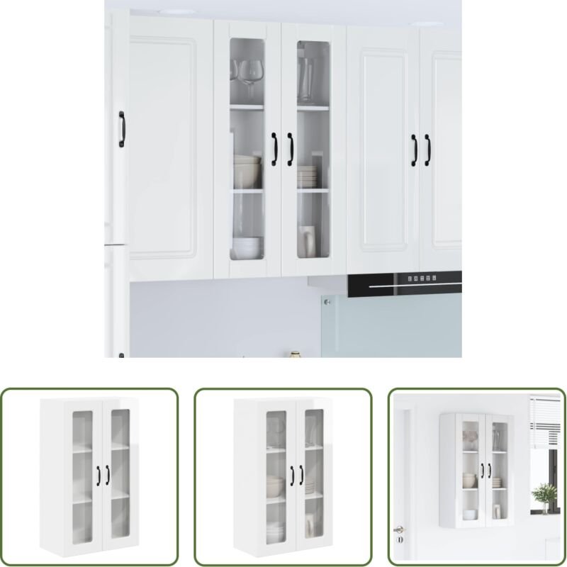 Küchenregal Holz - Küchenschrank Hochglanz Weiß 60 x 31 x 100 cm Holzwerkstoff