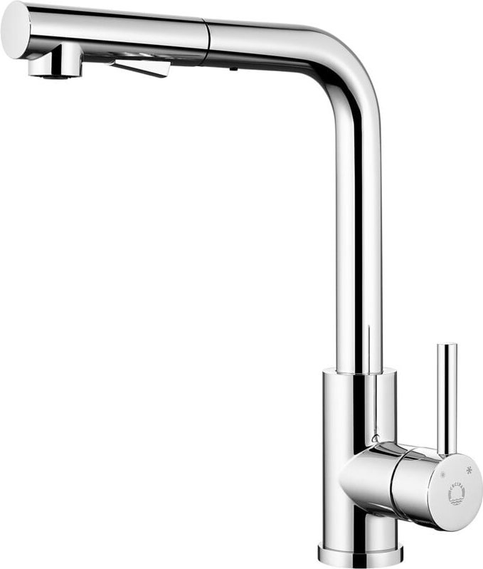 Wasserhahn Küche Ausziehbar Küchenarmatur mit 2 Strahlarten Spültischarmatur 360° Schwenkbare Mischbatterie Küche, Chrom...