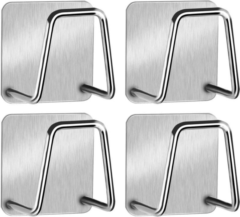 Selbstklebender Schwammhalter, 2 Schwammhalter aus Edelstahl, kein Bohren erforderlich, für Küchenspülen (silber)