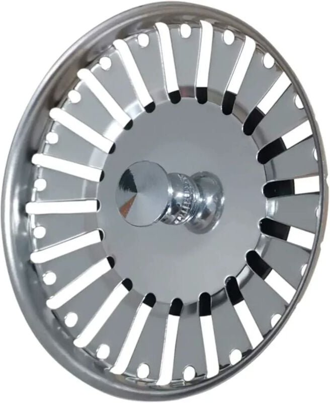 Küchenspülenstöpsel aus Edelstahl, Universal-Küchenspülensieb, 84 mm, Küchensieb, Edelstahl-Spülengitter
