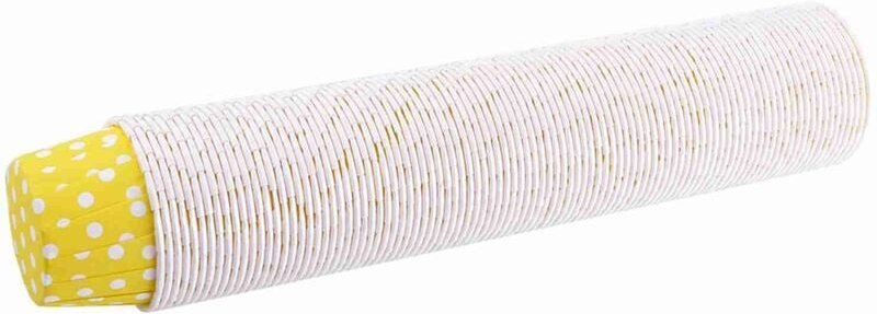 Thumbnail - 100 Stück Papier-Kuchenförmchen, Cupcake-Förmchen, Muffinförmchen für Partys, 7 Farben (Gelb)