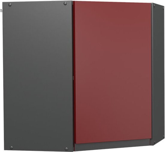 Eckhängeschrank R-Line, Rot, 57 cm J-Shape Vicco