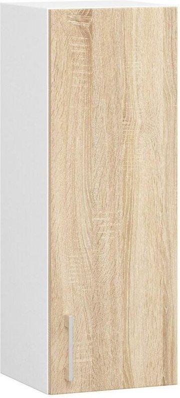Thumbnail - Hängeschrank Küchenschrank Akord lima modular W30 Weiß 30 cm Tür 2 Ebenen Front Sonoma-Eiche B30 x H72 x T30,5 cm