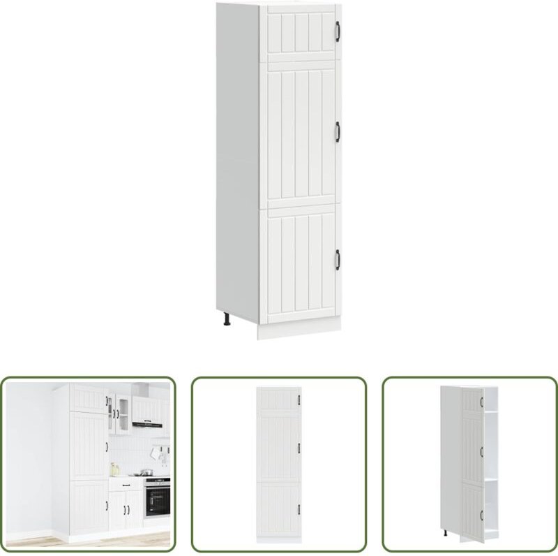 Holzwerkstoff - Küchenschrank Lucca Weiß Holzwerkstoff