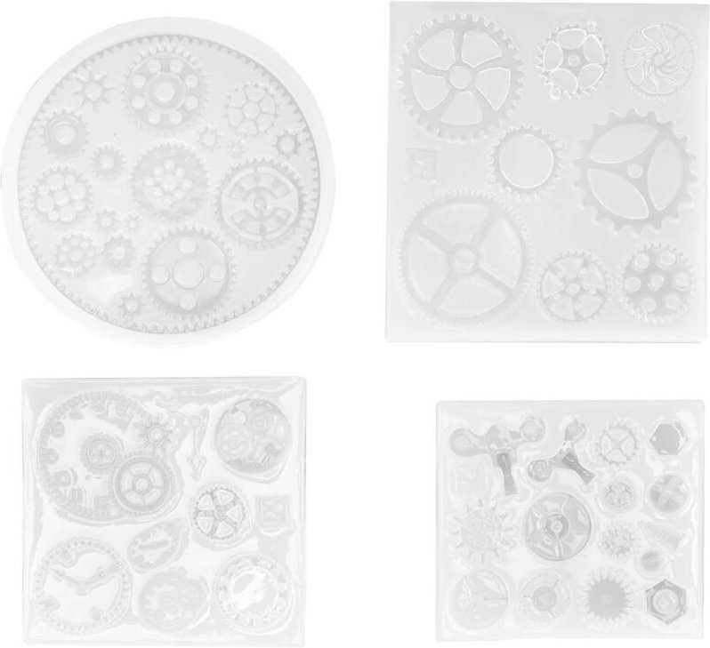 Epoxid- und Silikonformen in Form von Zahnrädern für Fondantdekoration, Puddingherstellung, Kuchenkekse und Tortendekora...